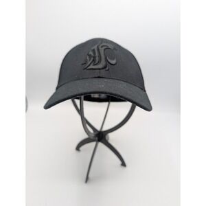 WASHINGTON STATE WSU COUGARS Black COLLEGE BASEBALL HAT Flex Fit Fan Cap Sz M/L